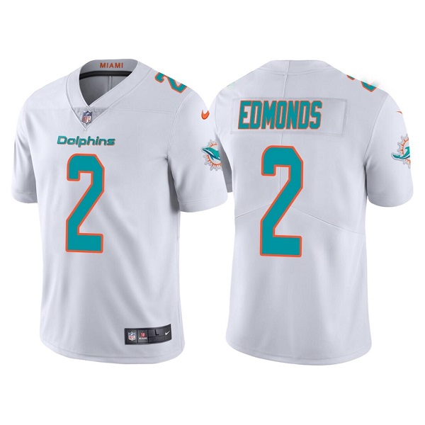 Men’s Miami Dolphins #2 Chase Edmonds White Vapor Untouchable Limited Stitched Football Jersey